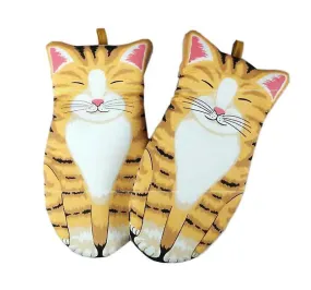 1pcs Cat Baking Insulation, Microwave Heat Resistant, Non Slip Kitchen Anti-scald gloves AZ12776