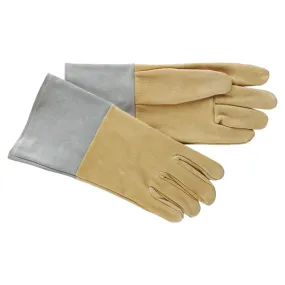 40-TIG Deer Split Leather Welding Gloves, Pearl Gray