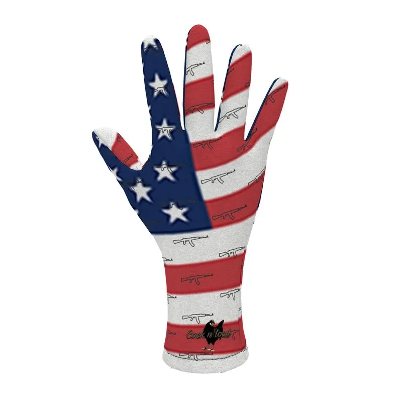 #411 cocknload usa fleece gloves