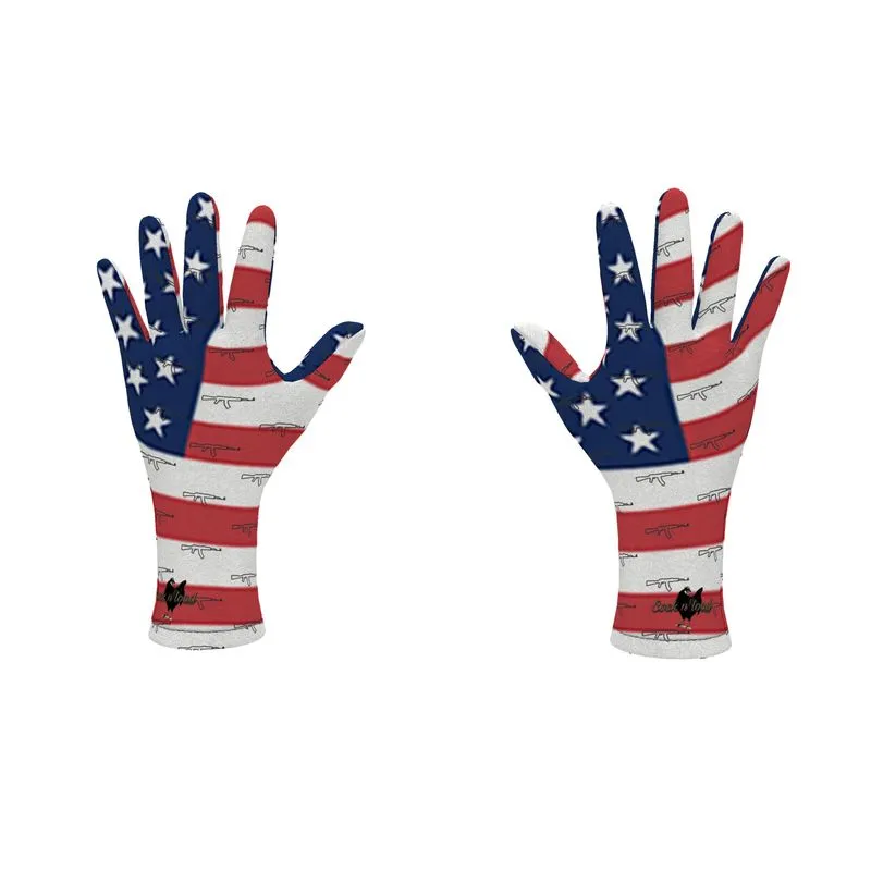 #411 cocknload usa fleece gloves