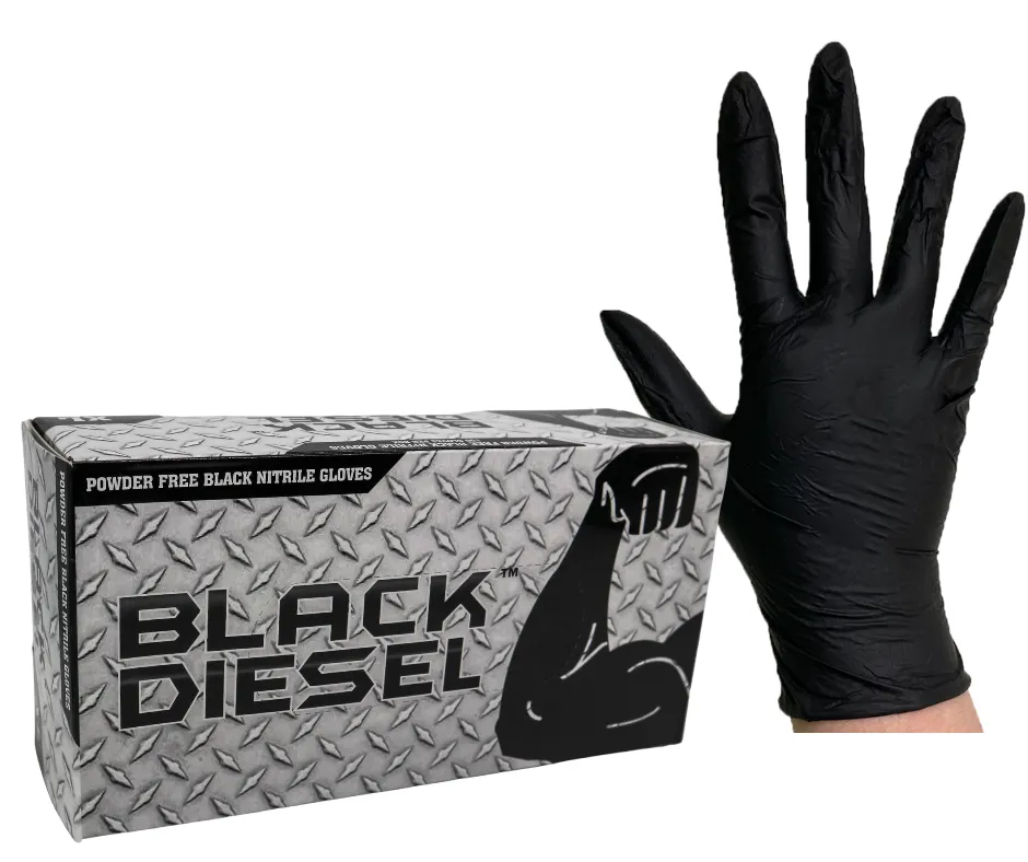 70000 BLACK DIESEL™  BLACK NITRILE - POWDER FREE - 4 MIL - 100/BOX - BOX