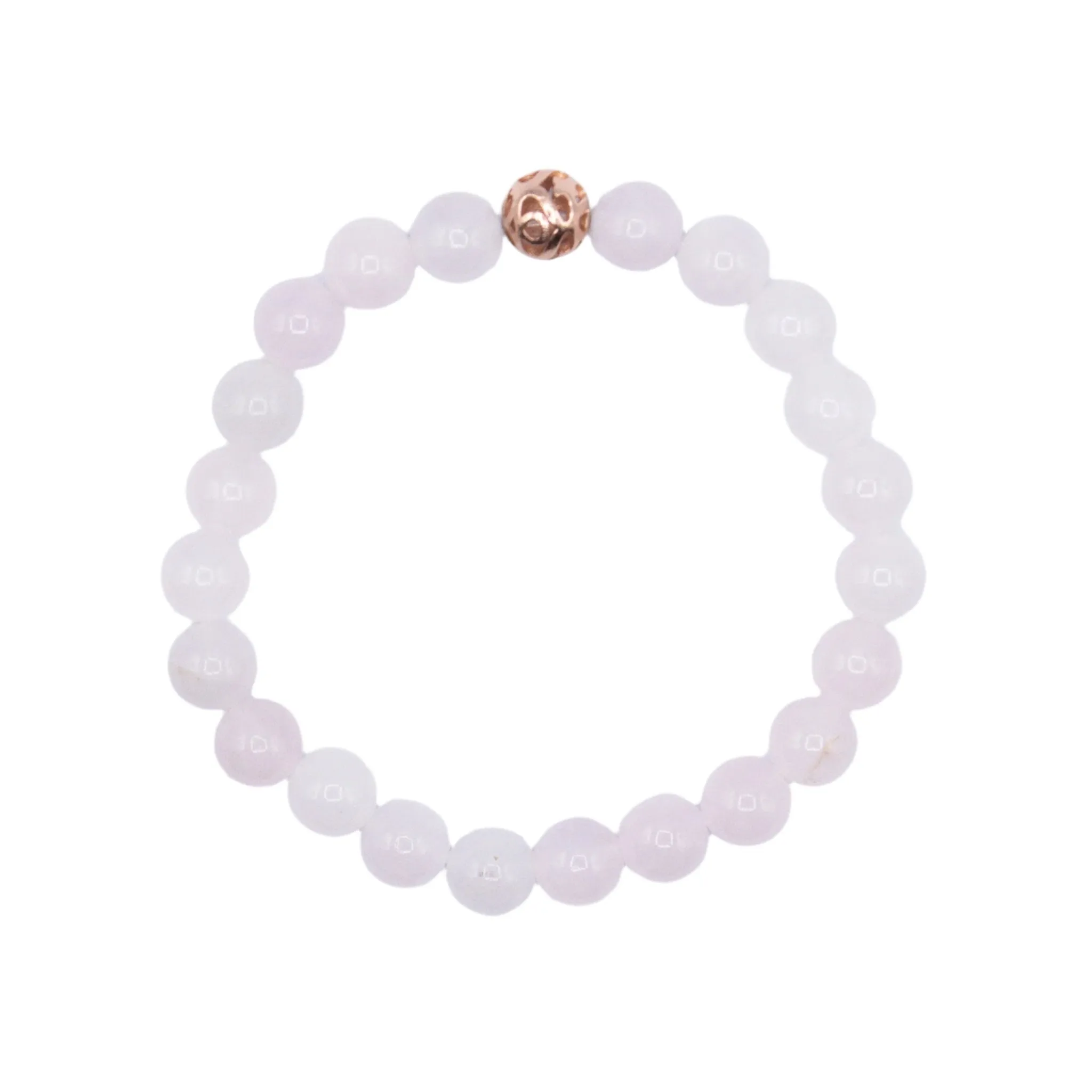 8mm Rose Quartz Beaded Bracelet