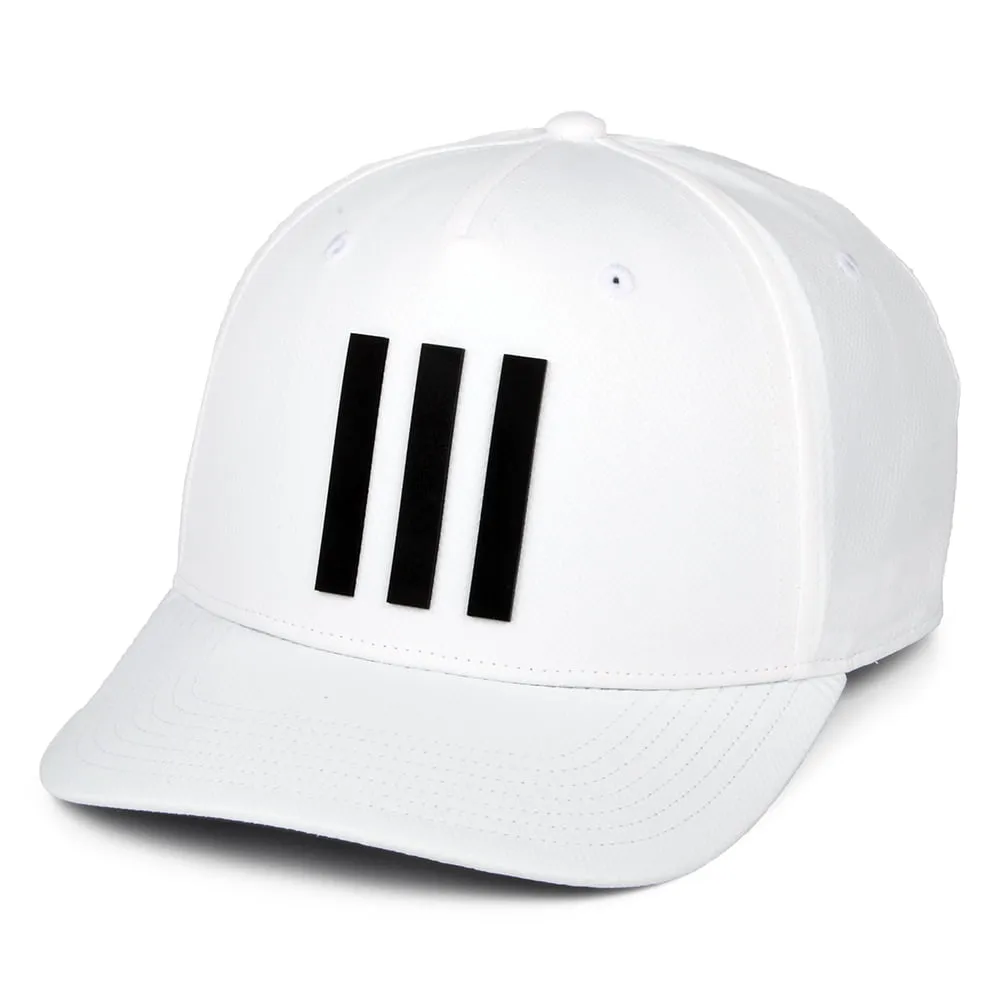 Adidas Hats Golf Tour 3 Stripes Recycled Baseball Cap - White