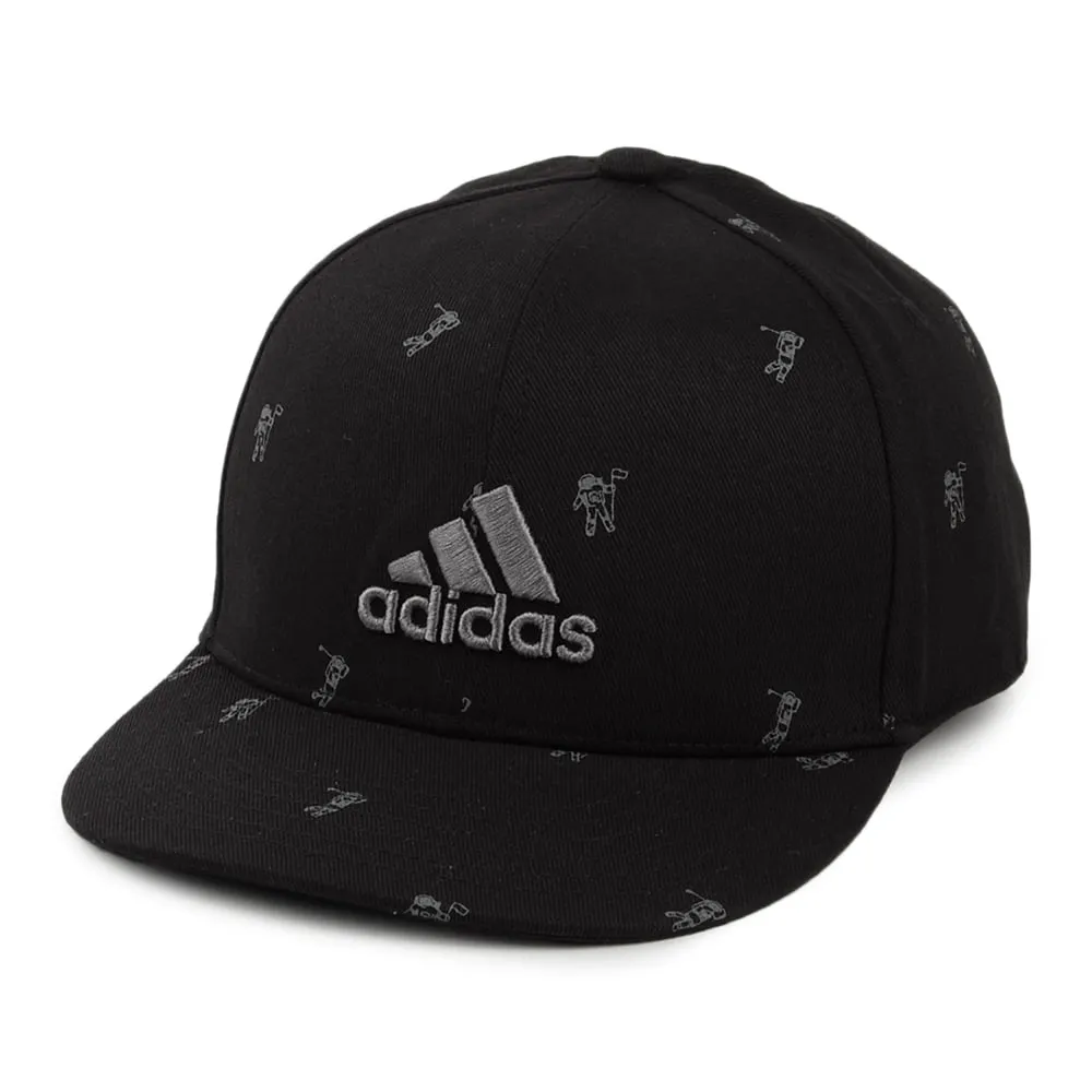 Adidas Hats Kids Flat Brim Branded Snapback Cap - Black