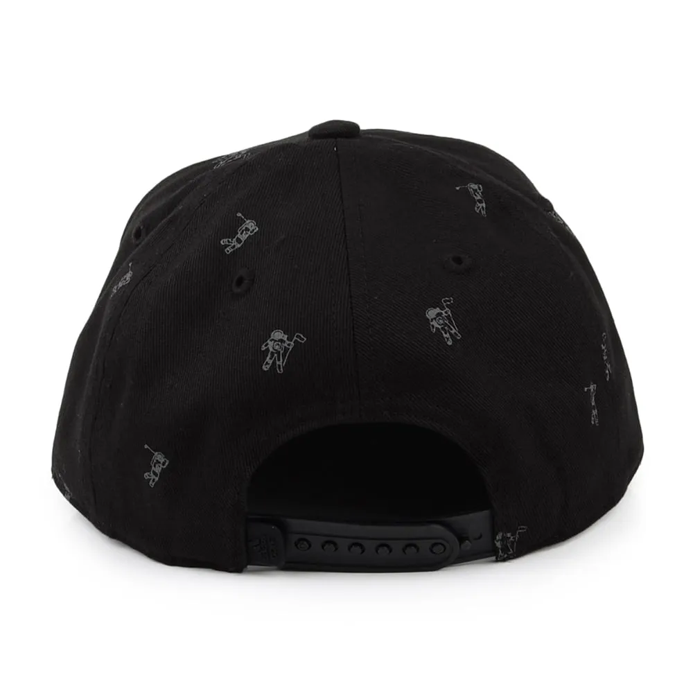 Adidas Hats Kids Flat Brim Branded Snapback Cap - Black