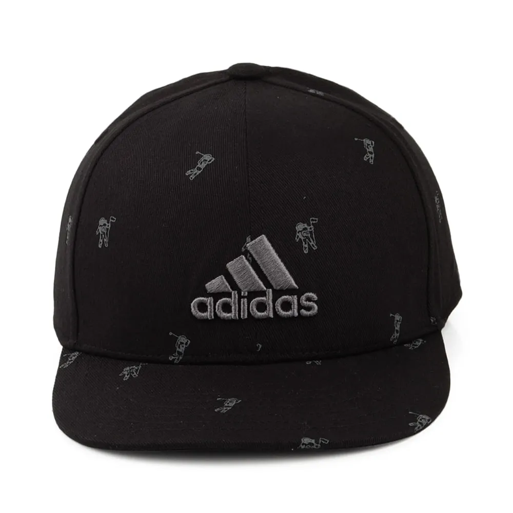 Adidas Hats Kids Flat Brim Branded Snapback Cap - Black