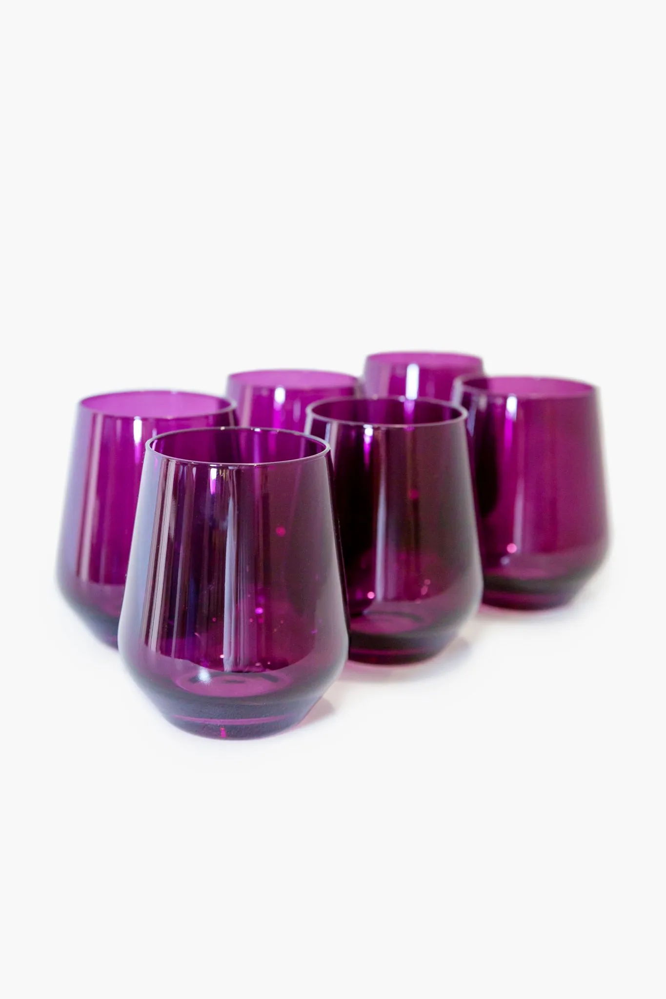 Amethyst Stemless Wine Glasses (Set of 6)