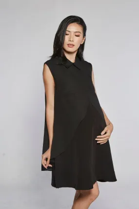 Annette Chiffon Layered Dress with Collar