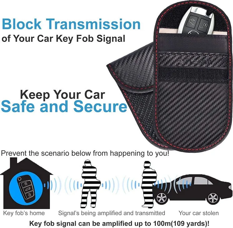 Anti Theft RFID Key Fob Faraday Pouch