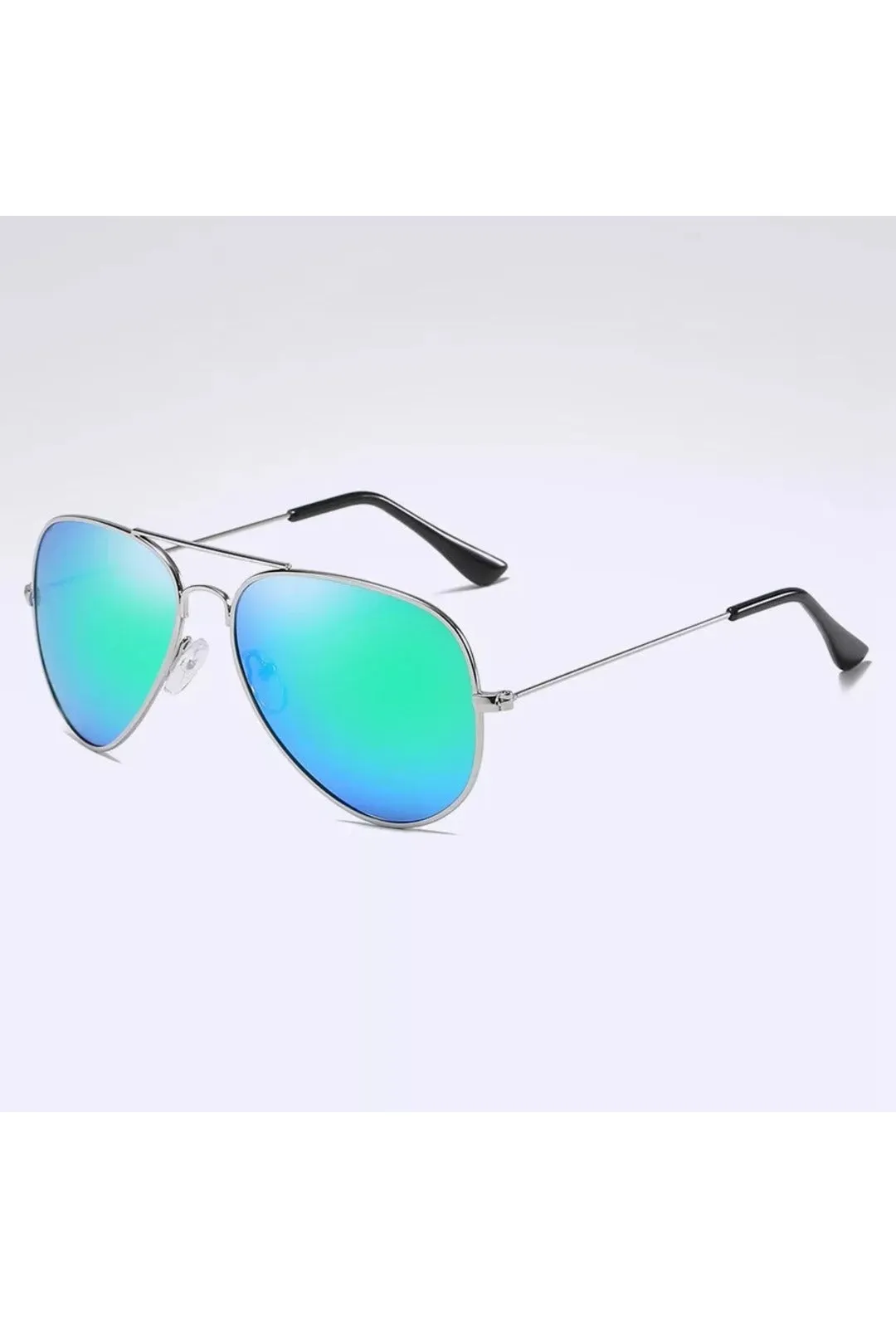 Aqua Reflective Aviator Glasses