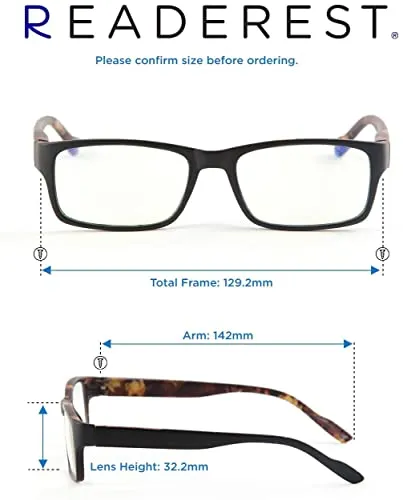 Blue-Light-Blocking-Reading-Glasses-Black-Camo-2-75-Magnification-Computer-Glasses