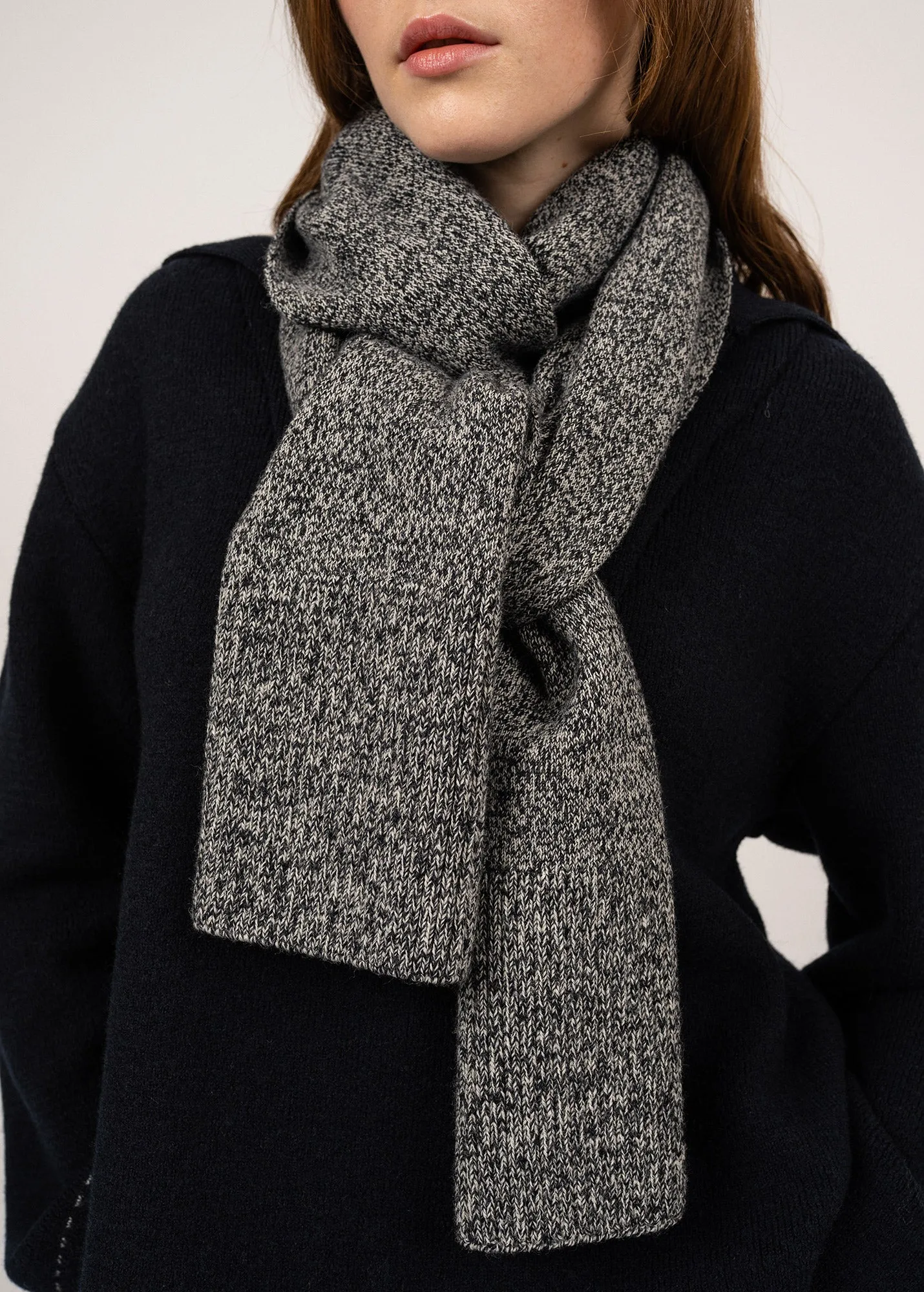 Bréauté wool scarf - SAINT JAMES 48N1W (NAVY/ECRU)