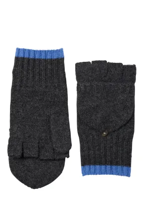 CASHMERE POP TOP GLOVE WITH CUFF TIPPING