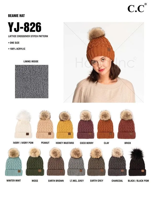 C.C Beanie with Pom