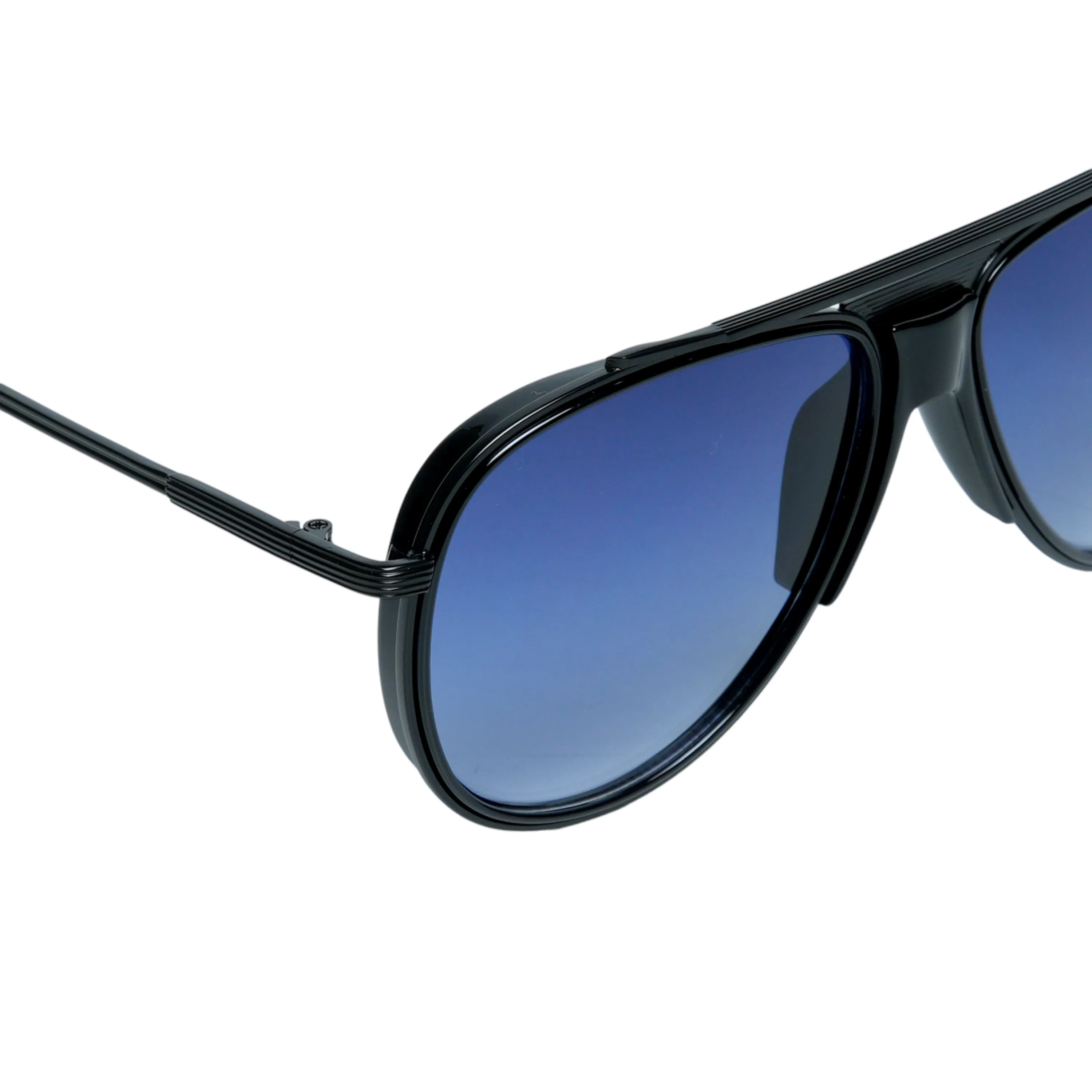 Chokore Double Bridge Metal Pilot Frame Sunglasses ( Blue & Black)