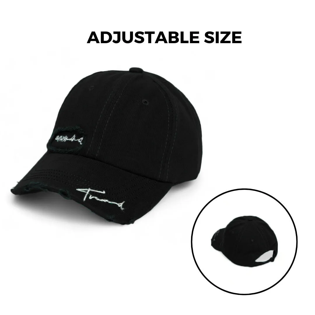 Chokore Minimalist Design Washed Baseball Cap (Black)