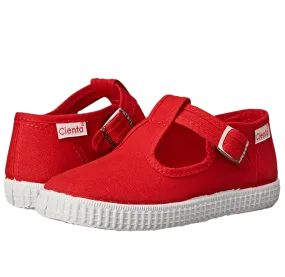 Cienta T Strap Red