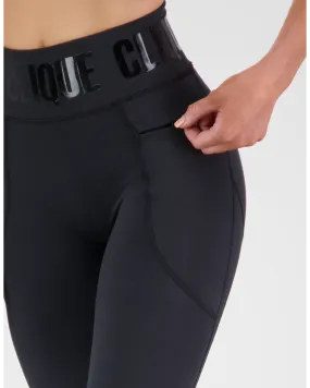 Clique Zone Compression Full Length Short Tight - Stealth