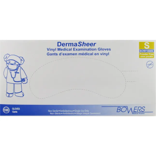 DermaSheer Disposable Protective Vinyl Examination Gloves