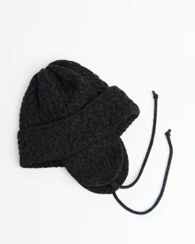 Elias Knit Flightcap Charcoal