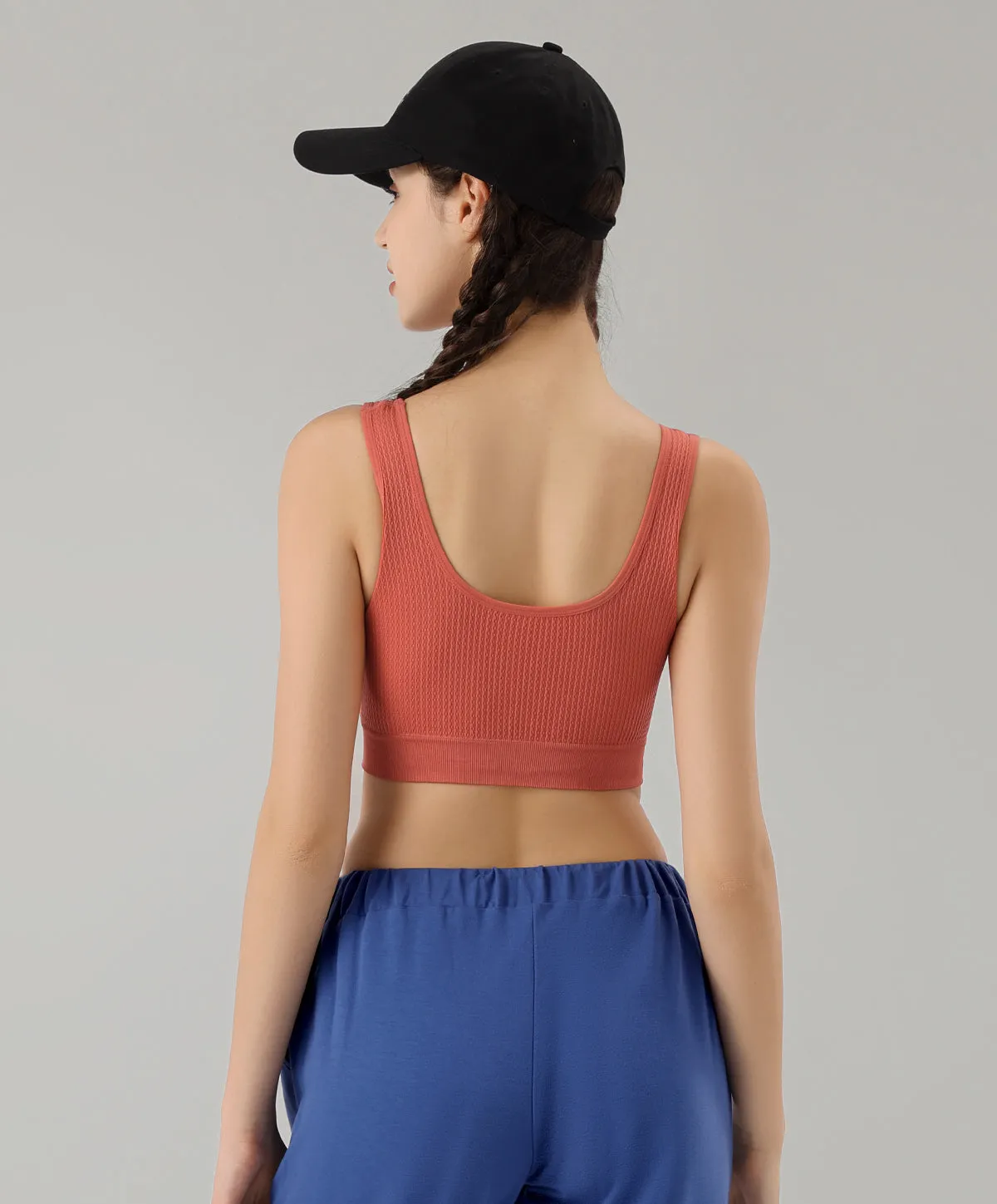 Energized Digital Daydream Seamless Square-Neck Sports Bra