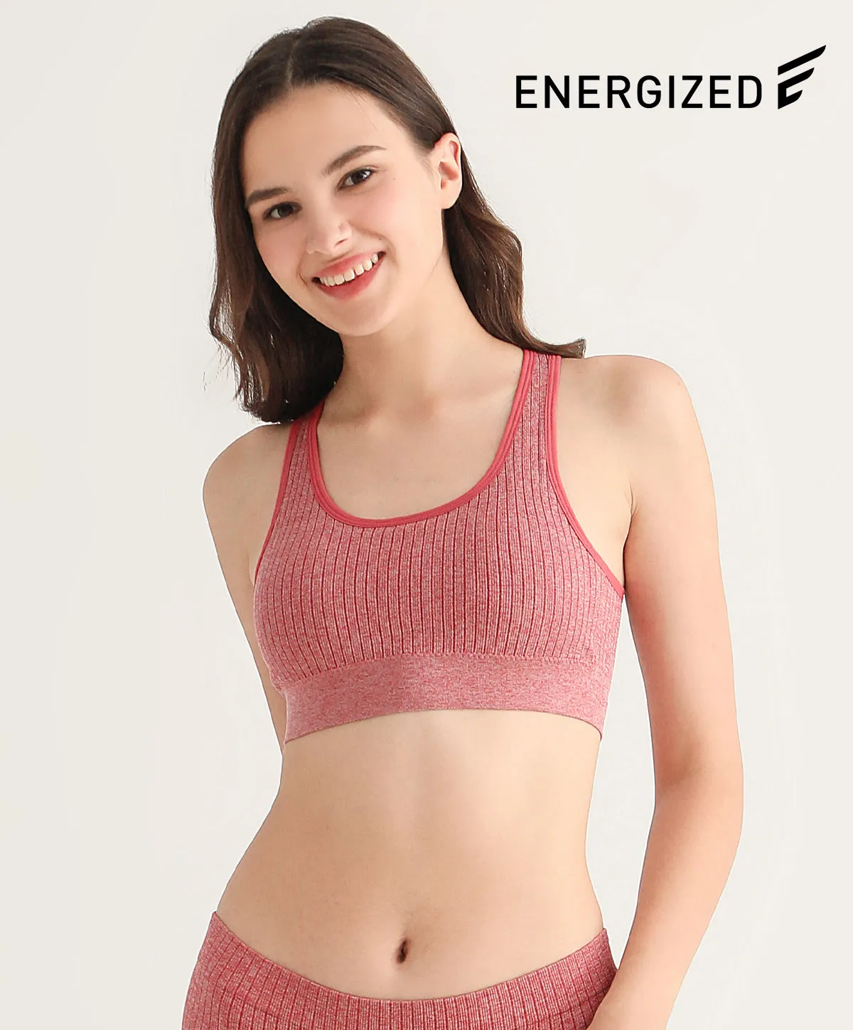 Energized Space Exploration Ribbed Racer-Back Sports Bra 201-1103S