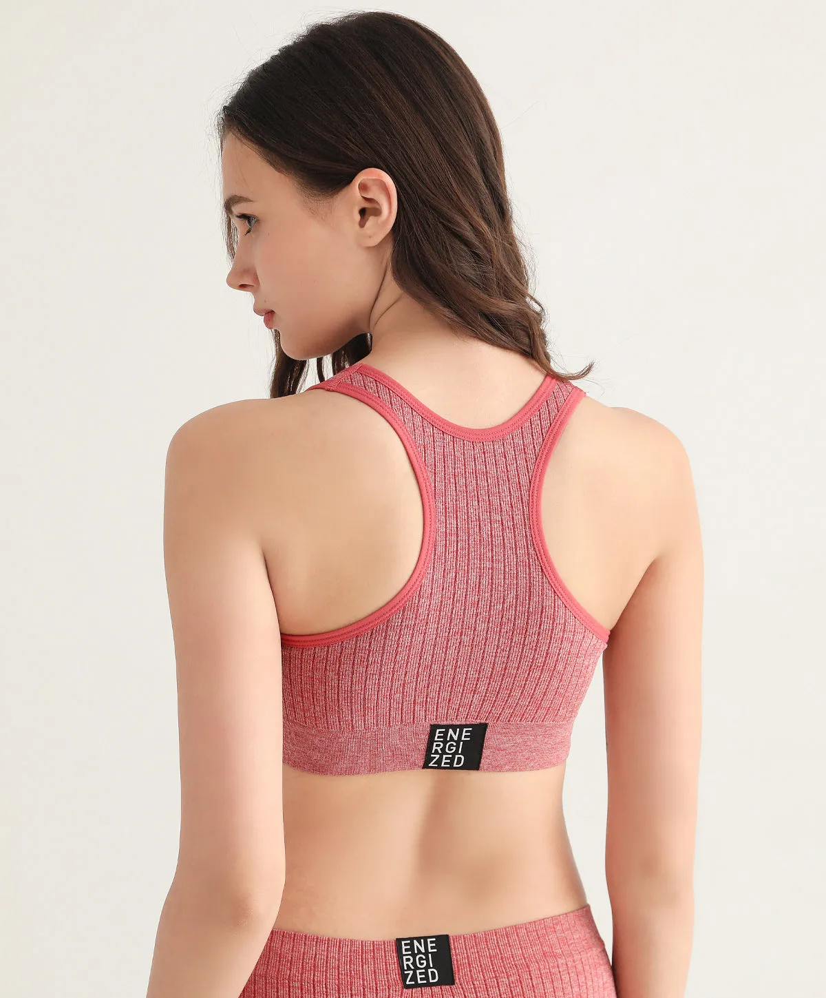 Energized Space Exploration Ribbed Racer-Back Sports Bra 201-1103S