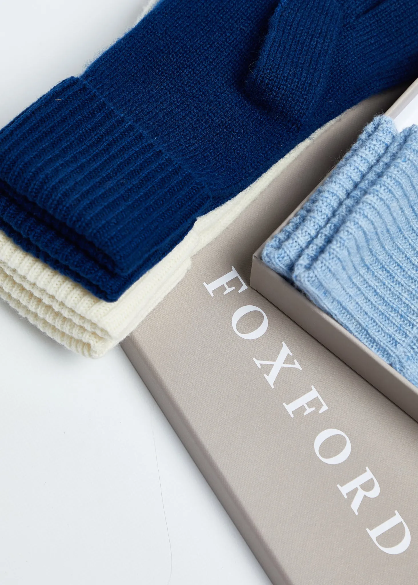 Foxford Navy Cashmere Gloves