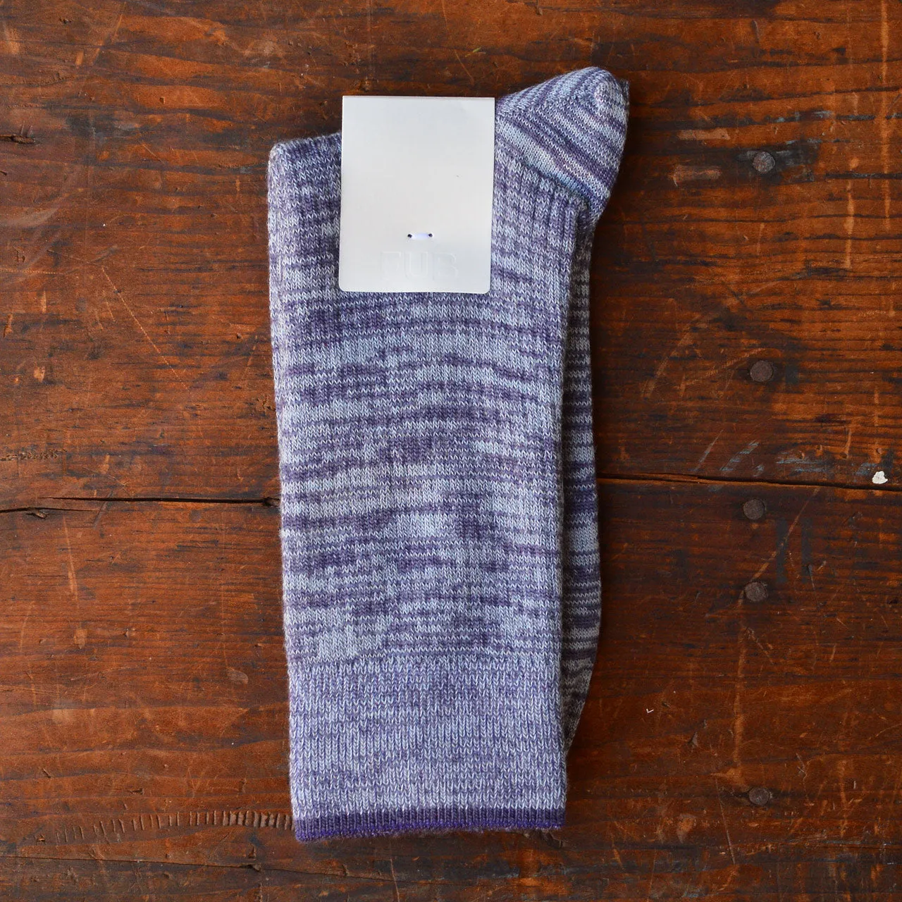 FUB Merino Wool Socks - Fine Melange Knit (Adults)