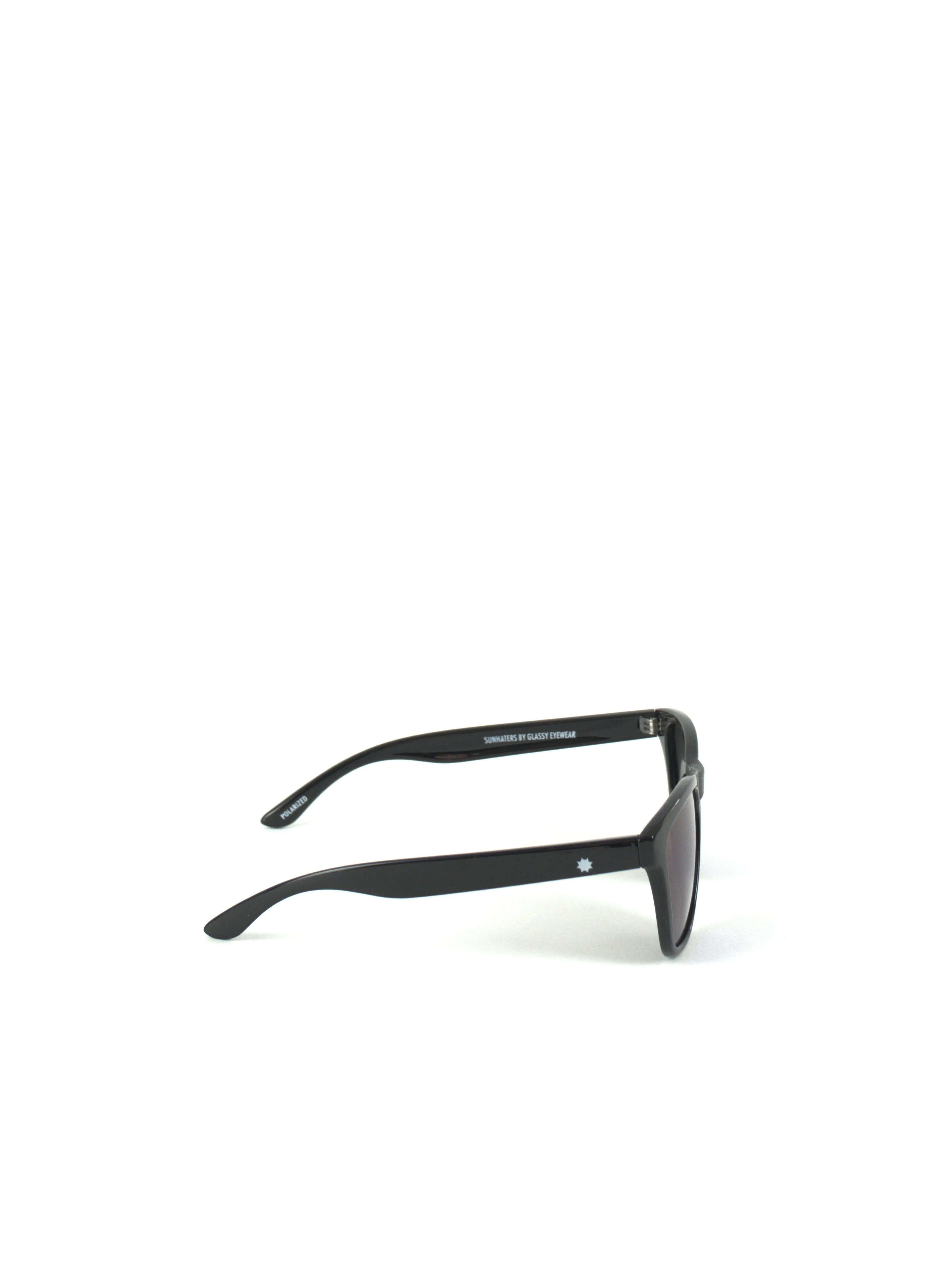 Glassy - Deric - Polarized Sunlasses - Black / Blue Mirror