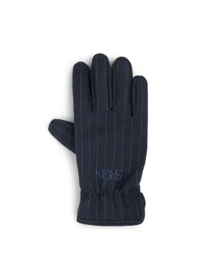 Gloves - Navy Pinstripe