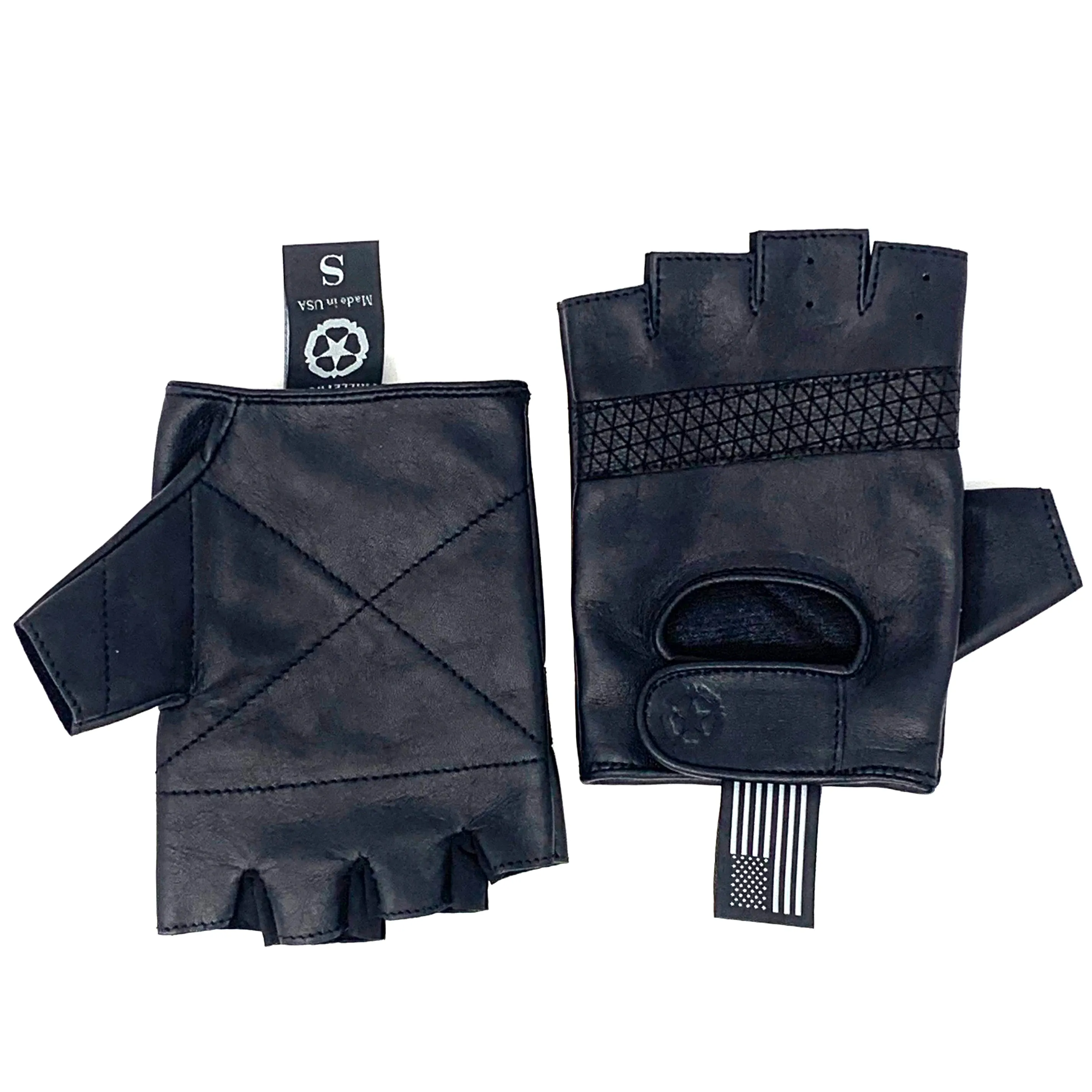 Harry Half Finger Gloves, Black