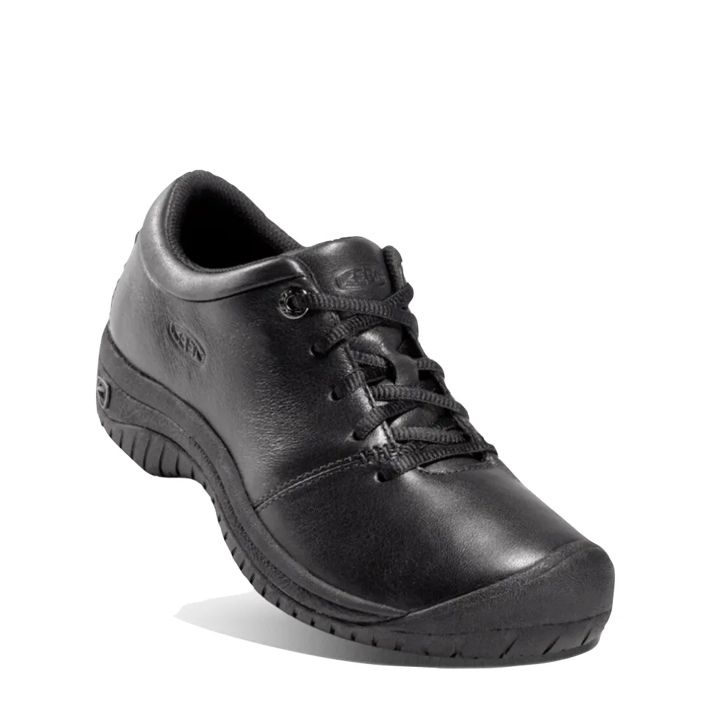 KEEN Women's PTC Slip Resistant Leather Oxford in Black