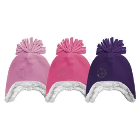 Kids Bling Peace Microfleece Hat