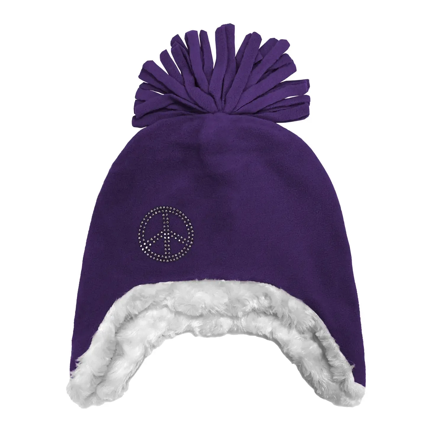 Kids Bling Peace Microfleece Hat