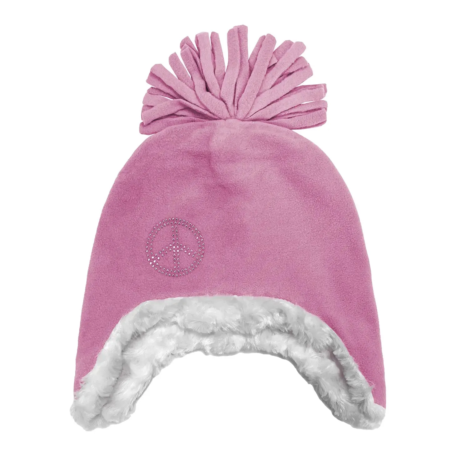 Kids Bling Peace Microfleece Hat