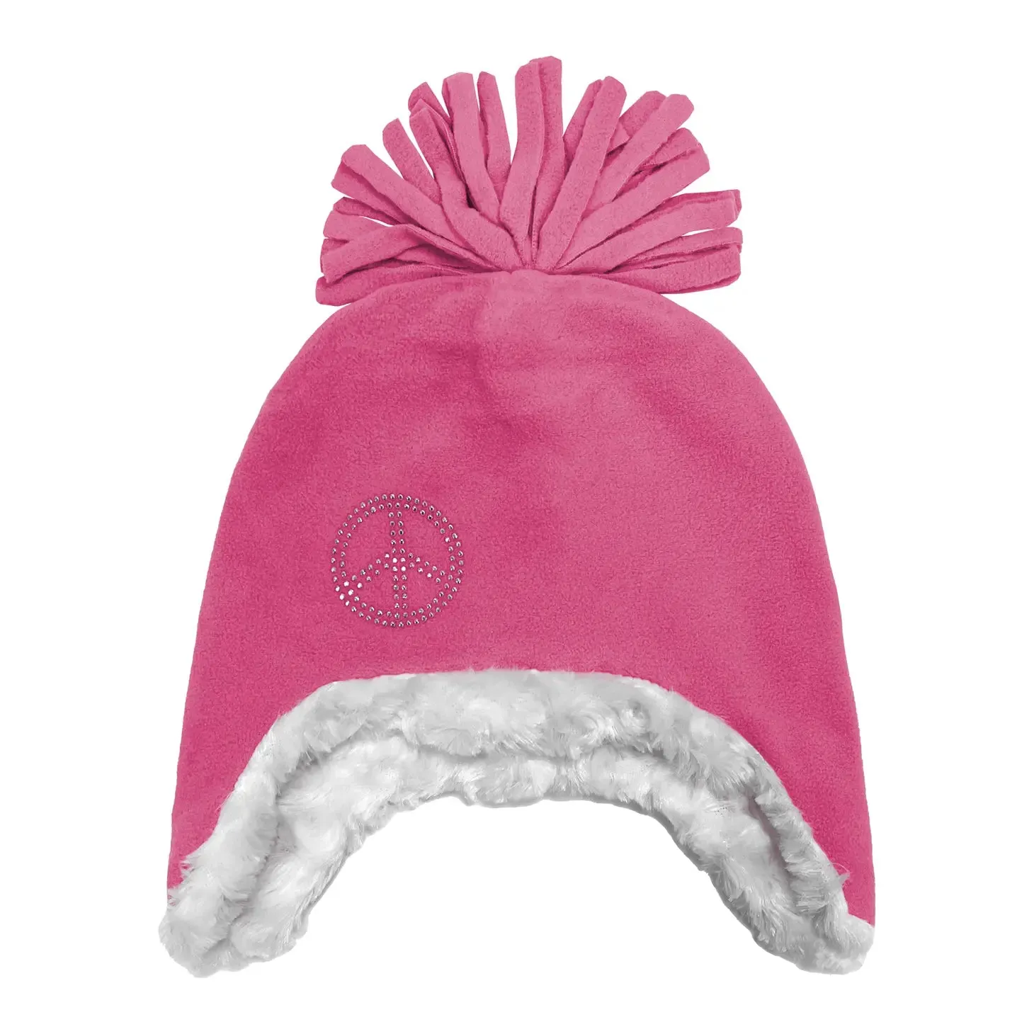 Kids Bling Peace Microfleece Hat