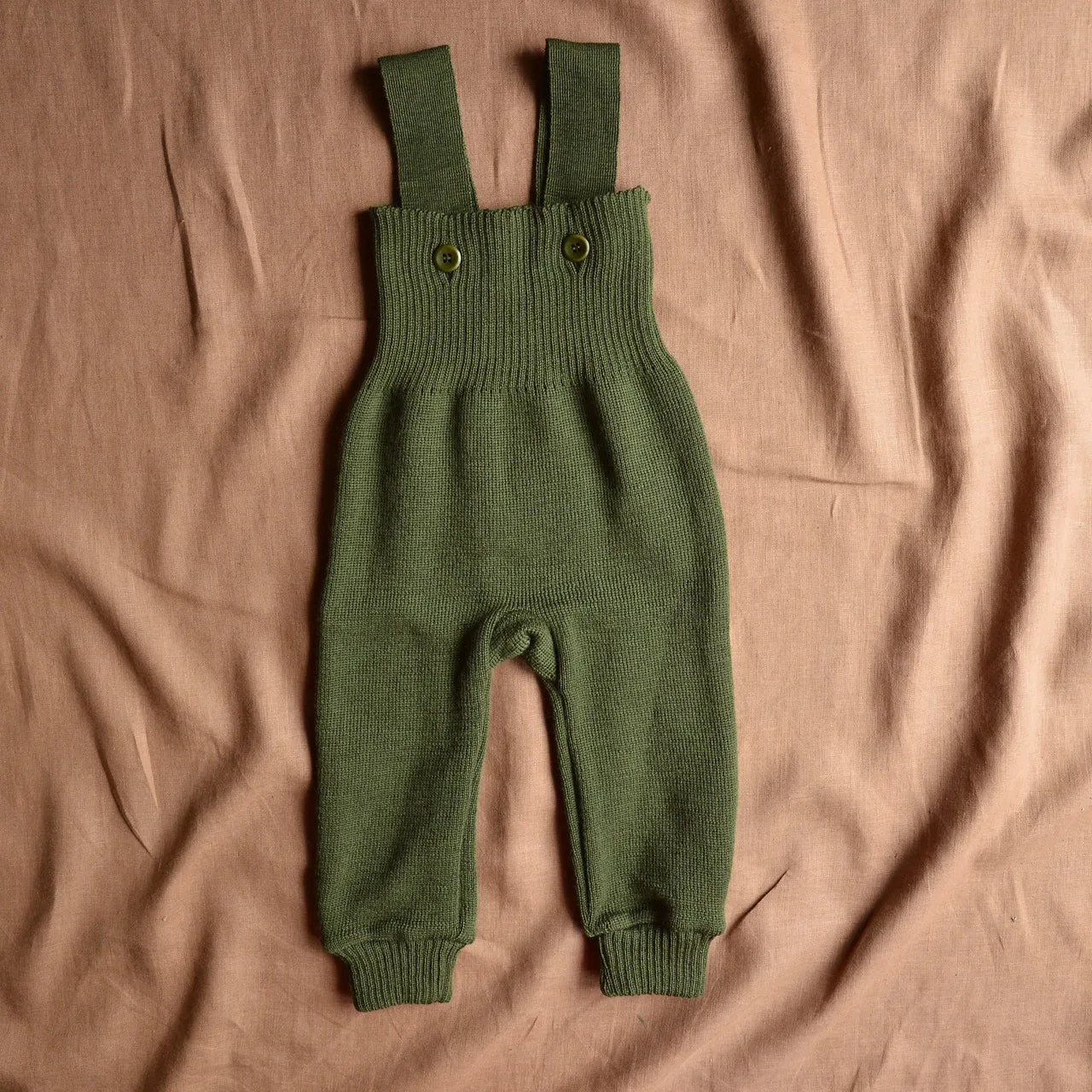 Knitted Dungarees in Organic Merino Wool (3m-3y)