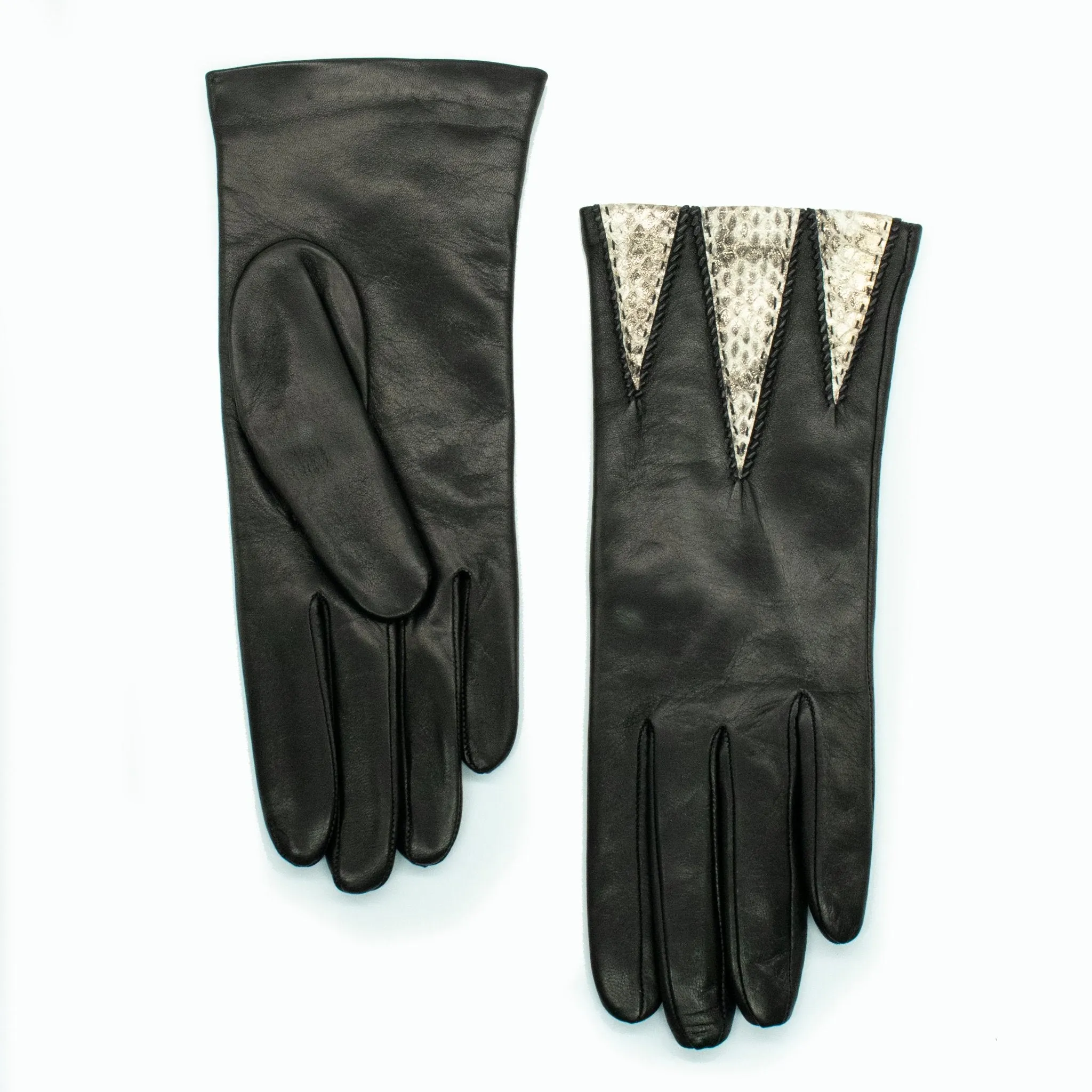 LEATHER GLOVE WITH ANIMAL PRINT