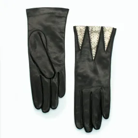 LEATHER GLOVE WITH ANIMAL PRINT