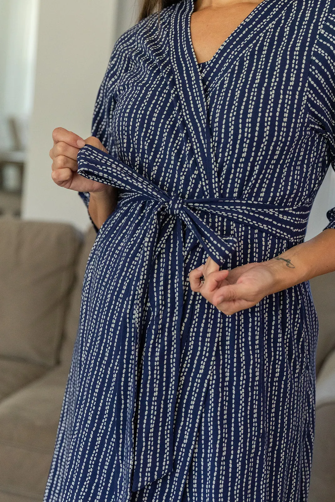 Luna 3 in 1 Labor Gown & Matching Robe Set