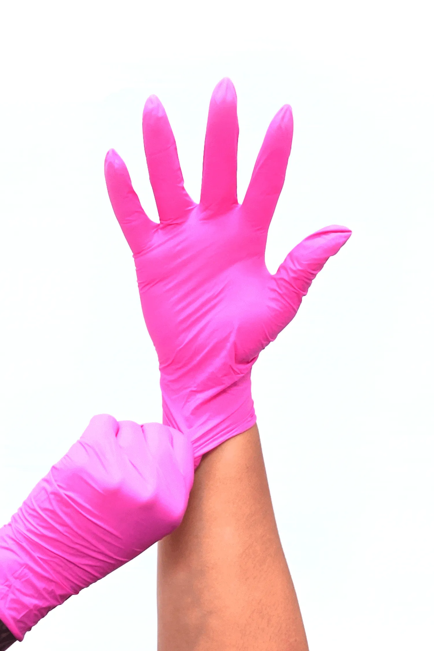 Magenta Nitrile Gloves