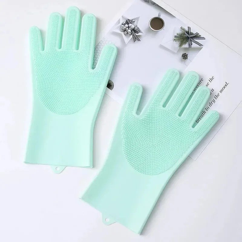 Magic Silicone Dishwashing Cleaning Gloves