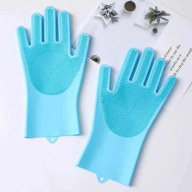 Magic Silicone Dishwashing Cleaning Gloves