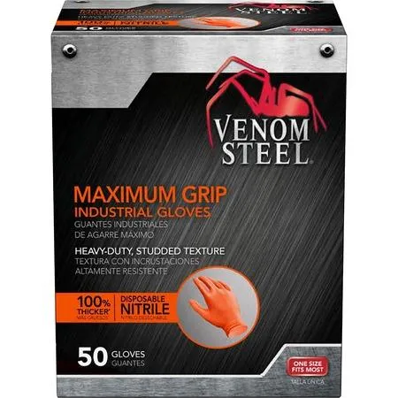 Maximum Grip Nitrile Gloves, 1 Box