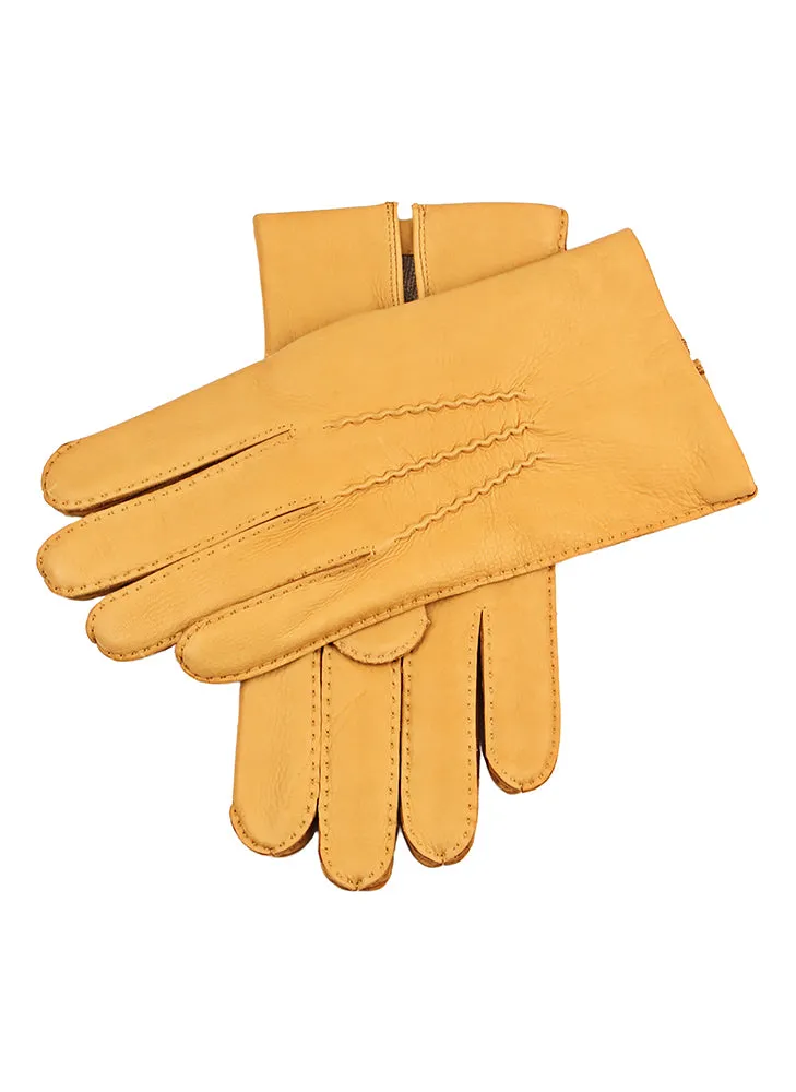 Men's Handsewn Three-Point Cashmere-Lined Deerskin Gloves