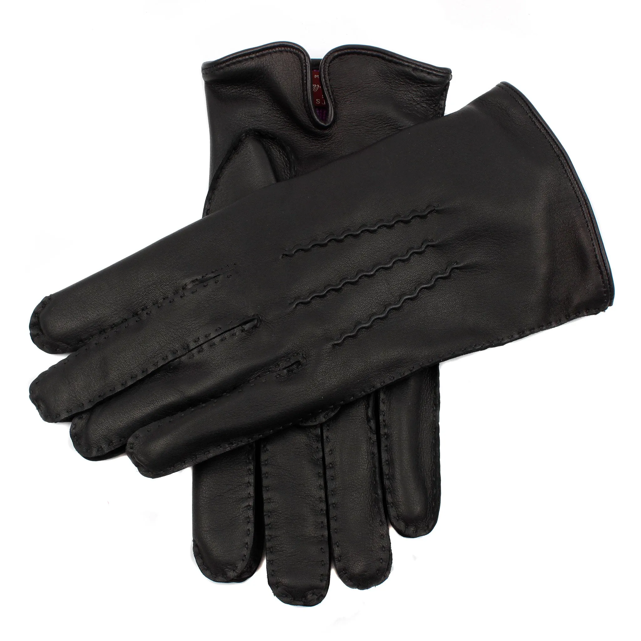 Men's Heritage Handsewn Three-Point Cashmere-Lined Leather Gloves