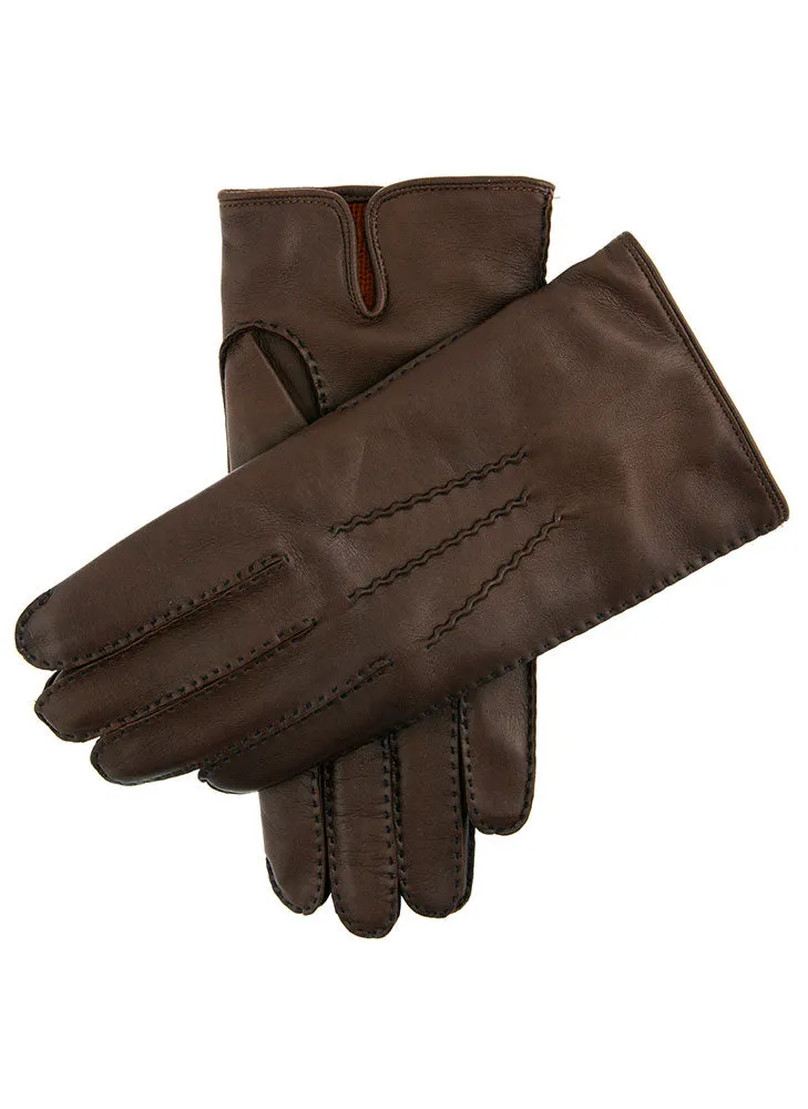 Men's Heritage Handsewn Three-Point Cashmere-Lined Leather Gloves