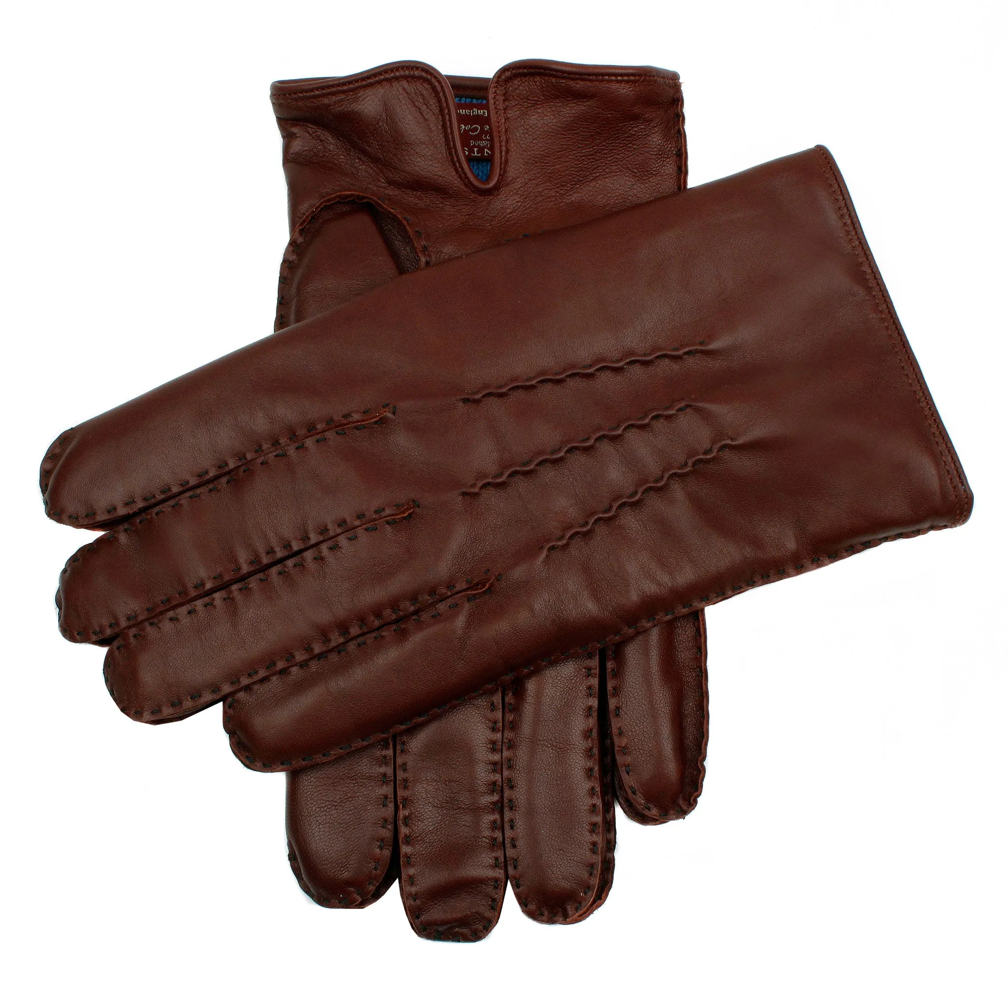 Men's Heritage Handsewn Three-Point Cashmere-Lined Leather Gloves