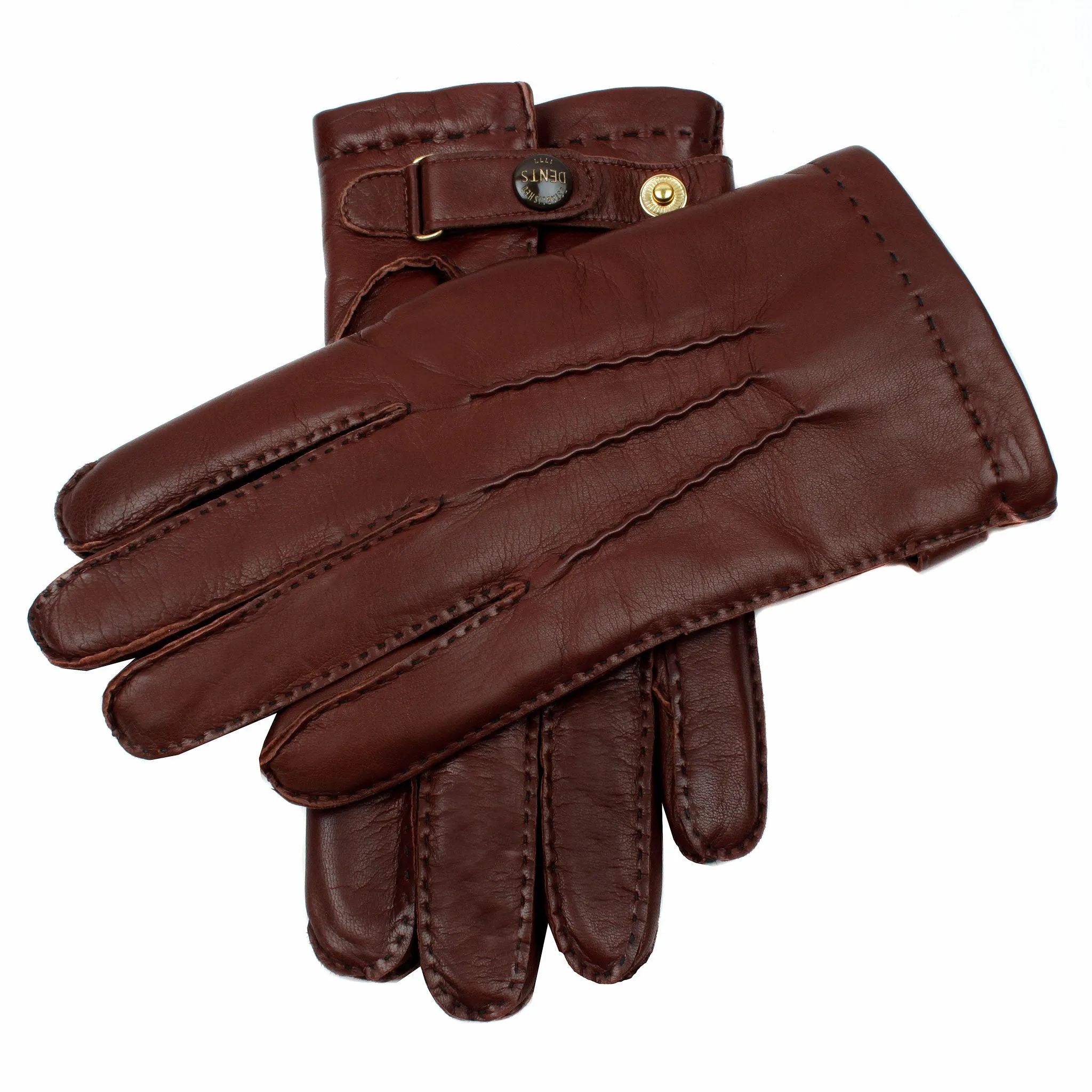 Men's Heritage Handsewn Three-Point Lambskin-Lined Leather Gloves